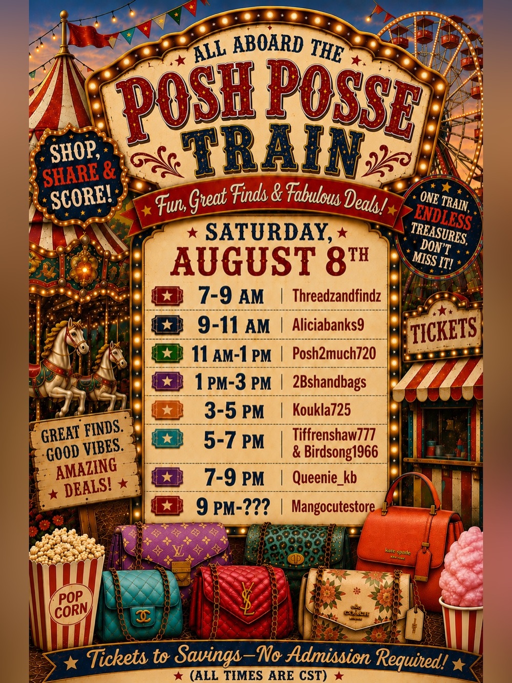 Posh Posse Train - 8/8/26